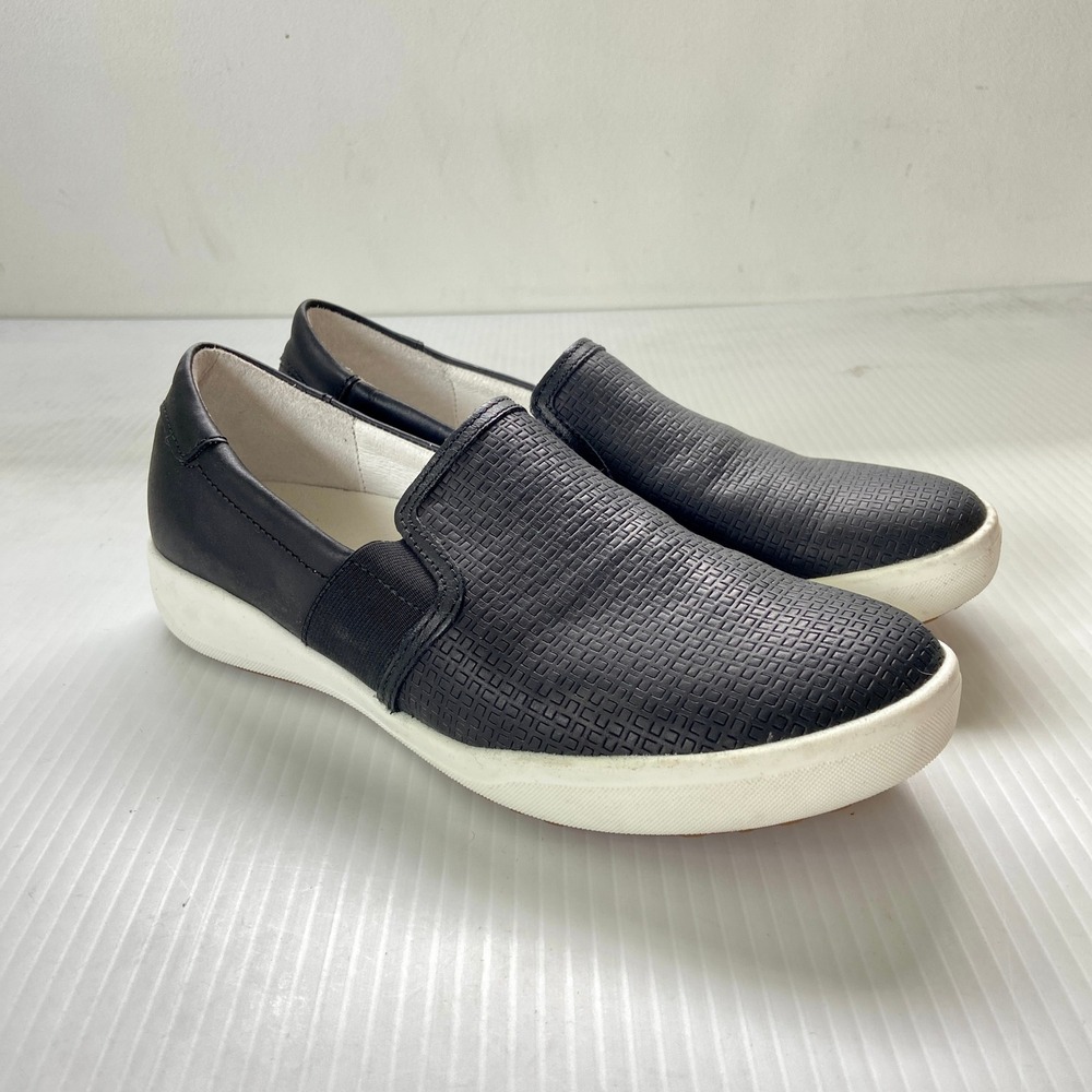 Josef Seibel Sina 39 Slip On Casual Sneaker Black Leather Womens EU 38 US 7 7.5